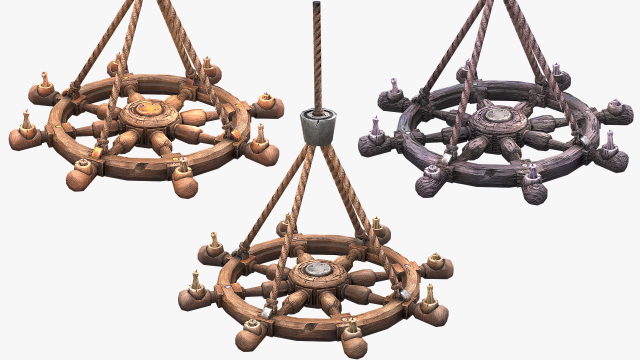 pirate chandelier 3Dモデル .c4d .max .obj .3ds .fbx .stl .blend 