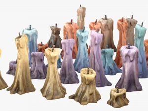 stylized candles pack 3Dモデル
