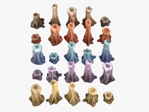 stylized candles pack Modello 3D