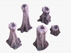 stylized candles pack Modello 3D
