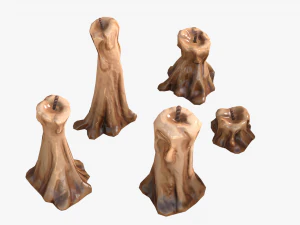 stylized candles pack 3D Model