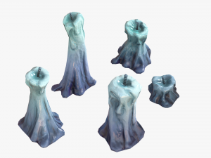 stylized candles pack Modello 3D