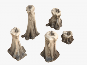 stylized candles pack Modello 3D