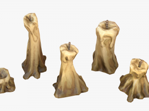 stylized candles pack Modello 3D