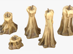 stylized candles pack Modello 3D