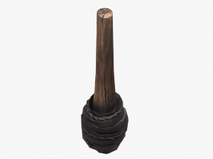 wooden torch model 3D Model