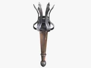 stylized castle torch 3D Model