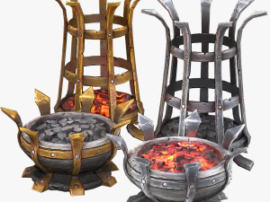 brazier lighting pack 3D Model