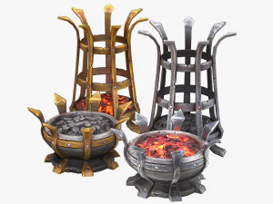 brazier lighting pack 3D Model