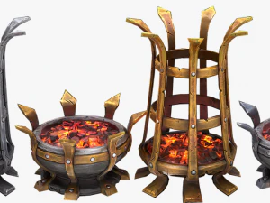 brazier lighting pack 3D Model
