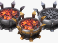 stylized dungeon brazier 3D Models