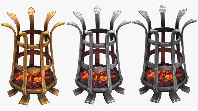 medieval brazier Modèle 3D .c4d .max .obj .3ds .fbx .stl .blend 