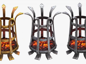 mittelalterliche Kohlenpfanne 3D Modell