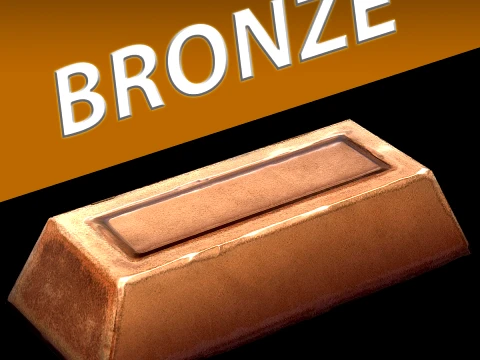 Stylized Ingots Pack Metal Industrial Craft Forge Resource Set 3D Model