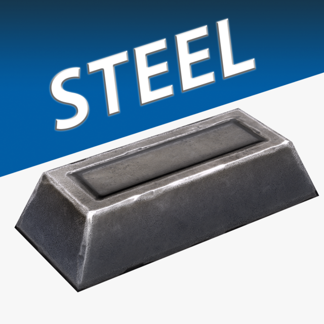 steel ingot 3D Модель .c4d .max .obj .3ds .fbx .stl .blend 