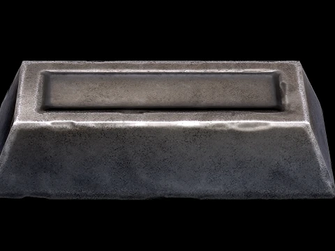 Steel Ingot Iron Bar Industrial Craft Forge Resource 3D Model