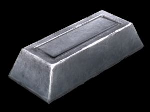silver ingot 3D Model