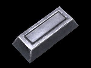silver ingot 3D Model
