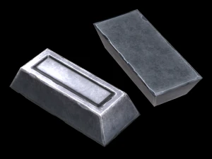 silver ingot 3D Model