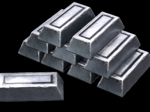 silver ingot 3D Model