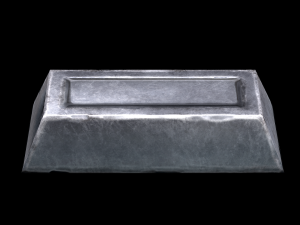 silver ingot 3D Model