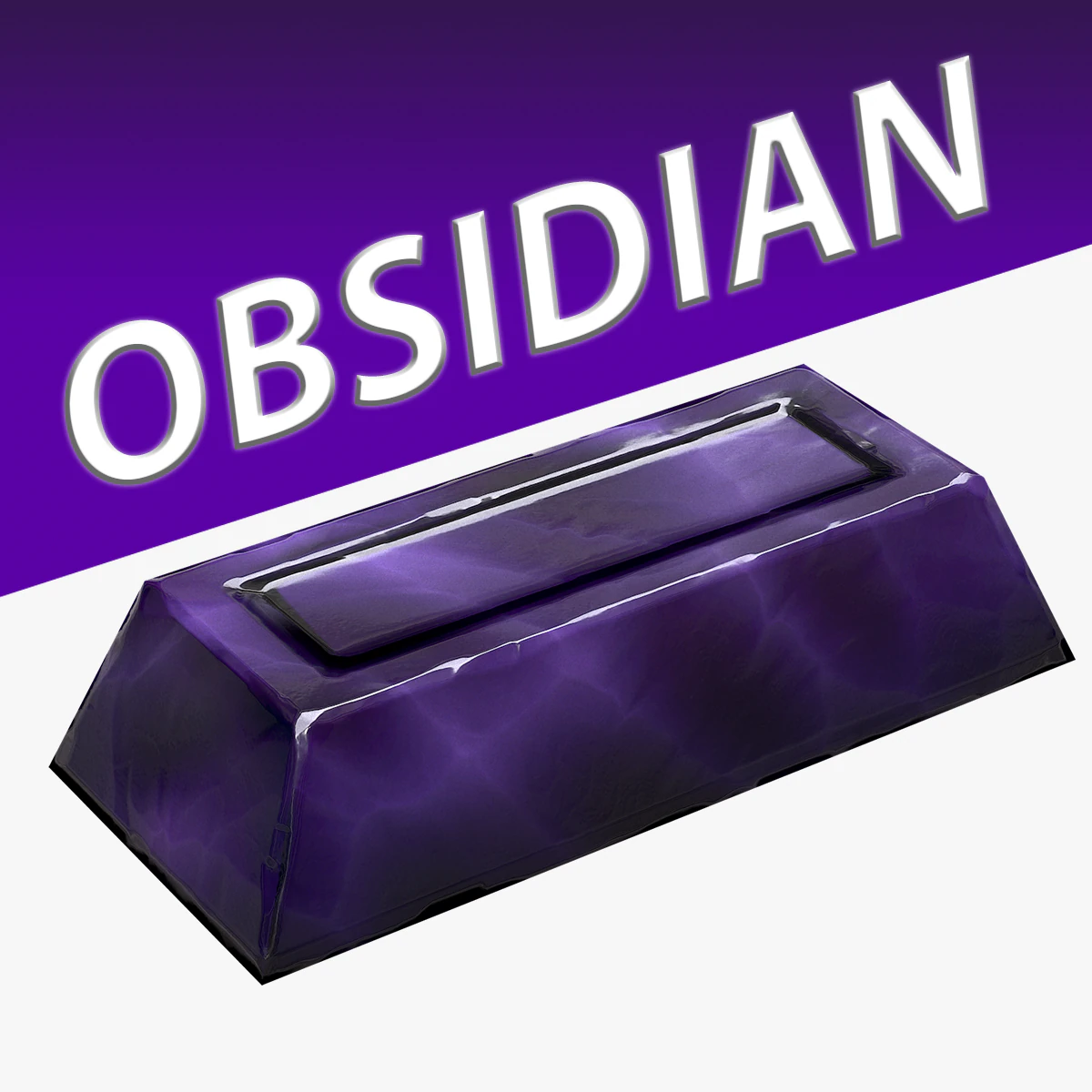 obsidian ingot 3D Model .c4d .max .obj .3ds .fbx .stl .blend 