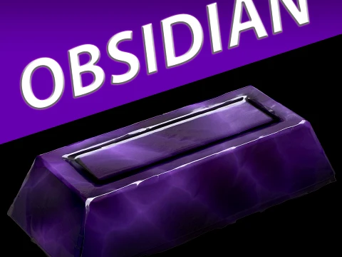 Obsidian ingot 3D Model