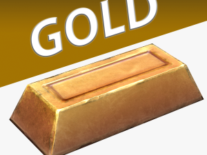 golden ingot Modelo 3D