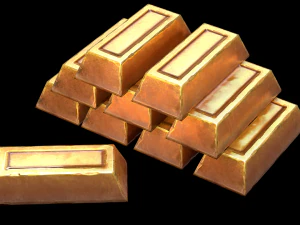golden ingot 3D Model