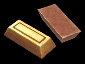 golden ingot 3D Model