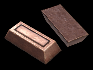 copper ingot 3D 模型