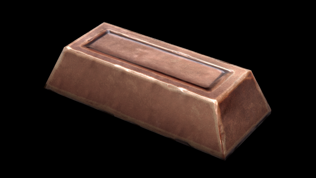 copper ingot 3D Model in Tools 3DExport