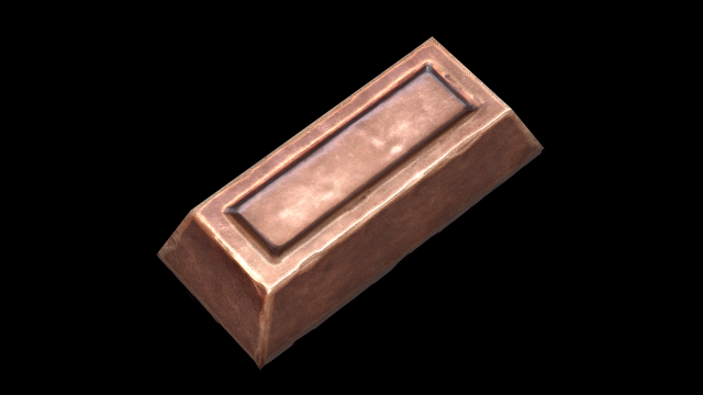 Copper Ingot - 3D Model by Dereza