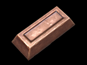 copper ingot 3D 模型