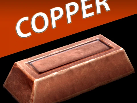 Copper ingot 3D Model