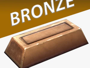 bronzen baar 3D Model