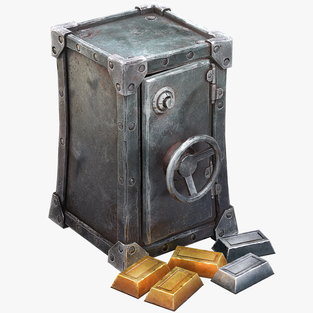 big safe 3D Model .c4d .max .obj .3ds .fbx .stl .blend 