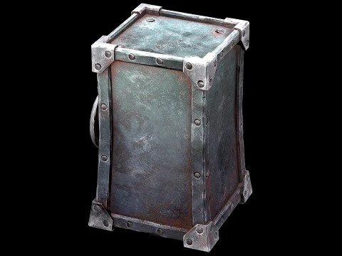 Big Safe Gold Silver Bar Ingot Furniture Bank 3D Model