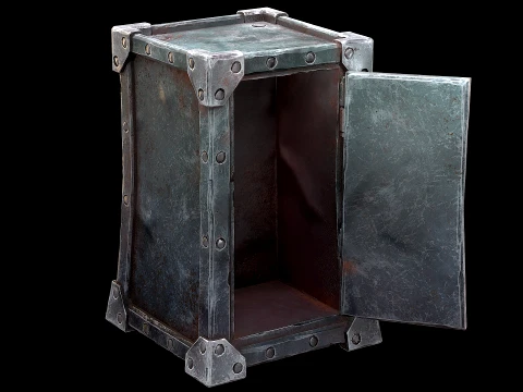 Big Safe Gold Silver Bar Ingot Furniture Bank 3D Model