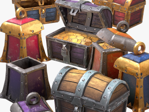 chest pack stylized Modelo 3D