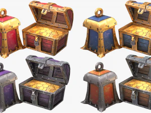 chest pack stylized 3D Model