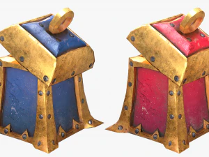 chest pack stylized 3D Model