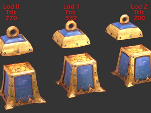 chest pack stylized 3D Model