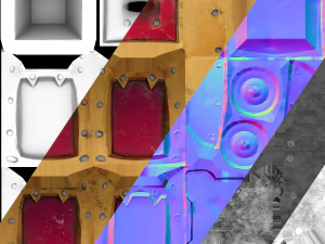 chest pack stylized 3D Model