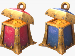 chest pack stylized 3D Model