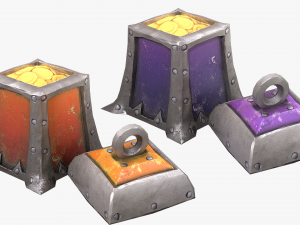 stylized chest Modèle 3D