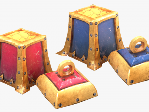stylized chest Modèle 3D