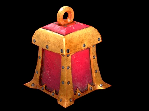 Stylized Chest Gold Coins Treasure Pirate Furniture 3D Model