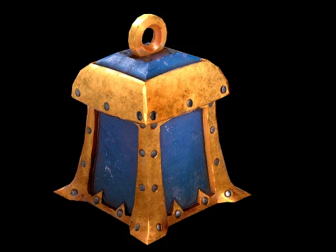 Stylized Chest Gold Coins Treasure Pirate Furniture 3D Model