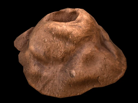 Pile Of Earth Stylized Archaeological Excavation Treasures 3D Model